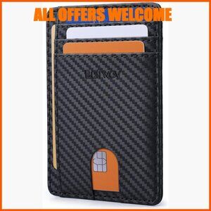 Slim Minimalist Front Pocket RFID Blocking Faux Leather Wallet